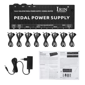 IRIN | Electric Guitar Pedal Power Supply IRIN PW-2 Guitar Effect Pedal Power Supply 10 Isolated Output Anti-interference 9V Output