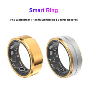 Smart Ring Heart Rate Monitor Blood Oxygen Tracker Intelligent Ring IP68 & 5ATM Waterproof Multi-sport Modes