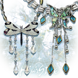 Y2K Heavy Work Mother-of-Pearl Butterfly Dragonfly Tassel Necklace Spicy Girl Subculture Cool Punk New Chinese Style Fashion Jewelry