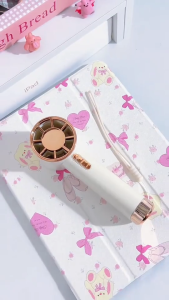 พัดลมพกพา  พัดลมมือถือ  ปรับความเร็วได้ 100 ระดับ  USB-C+ชาร์จเร็ว ทํางานเงียบ ไร้สายแบบพกพา