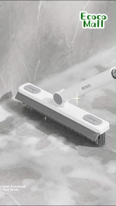 Chổi chà sàn gạt nước 2in1 ECOCO cán dài xoay 180 độ thế hệ mới Chổi cọ sàn đa năng dễ dàng làm sạch mọi góc cạnh25139