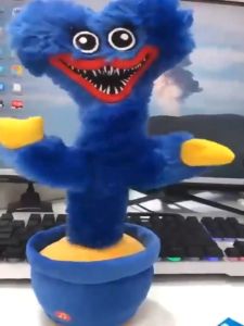 Dance Huggy Wuggy Poppy Playtime Plush Doll Talking Recording Dancing Speaking Lighting Music Toy