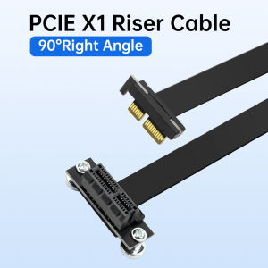 PCIE 3.0 X1 Riser Cable 90° Right Angle PCI Express X1 To X1 Extension Cord for PCIe Device Ribbon Extender