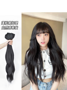 ปลอมผมทรงคลื่น 3 ส่วน ปลอมผมยาวคลุมไหล่ ทรงคลื่นธรรมชาติ ปลอมผมสำหรับผู้หญิง ปลอมผมสีธรรมชาติ ปลอมผมสีธรรมชาติ