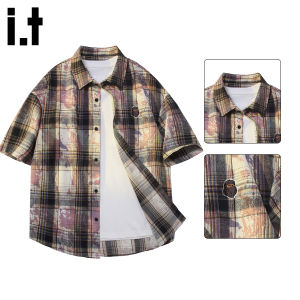 FINGERCROXX | Summer Casual Loose Dyed Check Shirt