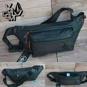 Tas Selempang Pinggang Volcom Anti air / Sling Bag Waist Bag Volcom Waterproof Logo Besi