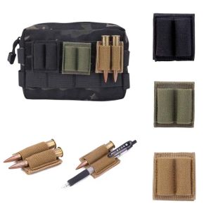 Tactical Patch 2-Round Holder Adhesive 2 Hole Cartridges Hook Loop Patch Hunting Rifles M4 Shotgun Bullet Pouch