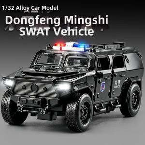 Simulated SWAT Police Car Off-road Model Toy for Boys Collectible Display
