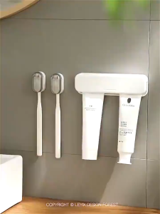 Space Saving Toothbrush Head Covers Wall Mounted Dustproof Toothbrush Storage Organizer - DailyDwell1