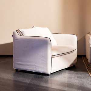PURPLE LEAF | Washable Minimalist Linen Cotton Sofa 2-seat
