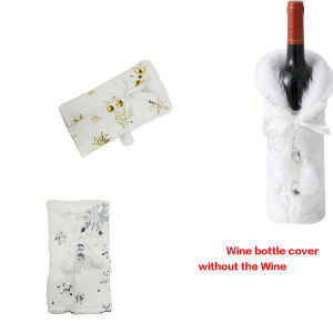 Christmas Decoration Wine Bottle Cover Restaurant Decoration Champagne Red Wine Bag Scene Arrangement Snowflake Wine Cover