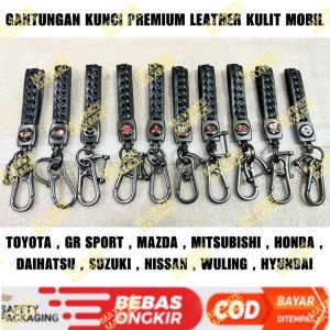 Gantungan Kunci Logo Mobil Premium Kulit Leather Key Chain Motor