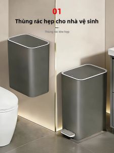 WENKEXIN | Bathroom Trash Can Wall-mounted with Lid High-end Luxury