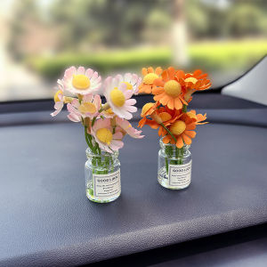 Cure Series Mini Vase Car Interior Decorations Stress Relief Womens Automotive Creative Decorations round Shape Car Ornaments
