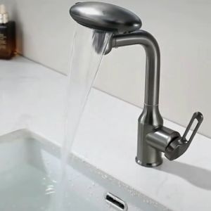 4 Modes 304 Stainless Steel Mechanical Arm Rotating Faucet for Sink Kitchen Bathroom Toilet Cold and Hot Water Tap Single Stream Sprayer 360° Rotation Multi Functional Waterfall Basin Faucet Mixer Tap Faucet Extender