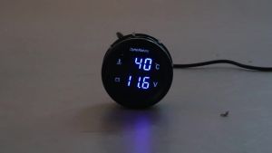 Dynoracing 2" 52mm 2 in 1 Digital Water Temp gauge&Voltmeter 12V/24V Blue Led Car gauge Car meter with temp sensor 1/8NPT