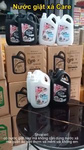 Combo 2 Can Nước Giặt Xả New Care 2 Lít Lưu Hương Lâu Mềm Vải Màu Trắng Đen . . .