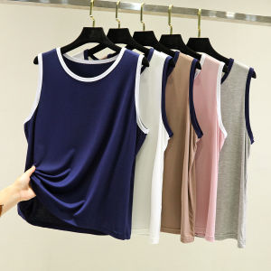 Modal Vest Sling Womens Summer Wear Slim Looking Sleeveless round Neck Bottoming Shirt plus Size Inner Match Thin Top