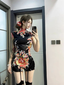 New Chinese Style Cheongsam Dress Halloween Christmas Cosplay Uniform Soft Girl Maid Skirt Short Cheongsam Daily Wear