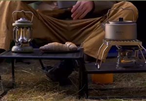 Hewolf Portable Folding Picnic Table Lightweight Aluminum Alloy Hiking Camping Table with Carring Bag Beach Desk Outdoor Furniture