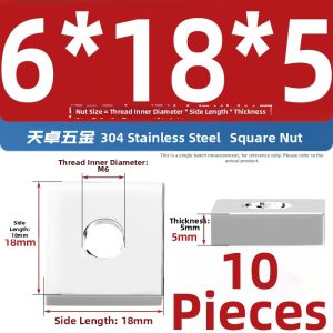 TIANZHUOJINSHU | Square Nut Block For Aluminium Profiles
