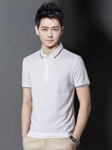 ROMON | เสื้อยืดคอโปโลผู้ชายฤดูร้อน ผ้าไหมมัลเบอร์รี่บาง ผ้าไหมน้ำแข็ง ลำลอง แขนสั้น ปกโปโล แฟชั่นธุรกิจ ผ้าฝ้ายผสมโพลีเอสเตอร์