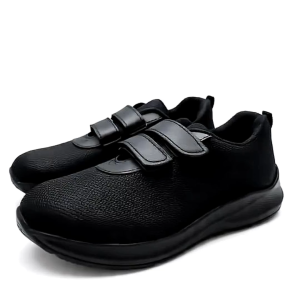 SEPATU HITAM POLOS PEREKAT VELCRO / SEPATU ANAK SEKOLAH AZRINDO / SEPATU SEKOLAH ANAK TK SD SMP