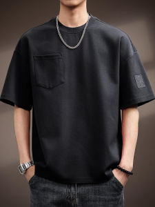 High-End American Style Heavyweight 300g Short-Sleeve Mens T-Shirt Loose Fit Summer New Casual Retro Body Shirt