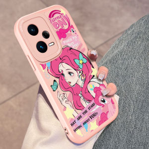 Redmi Note15 Phone Case Princess Horse Design Soft Silicone Full Lens Protection Shockproof Cute Cartoon Style Protective Cover