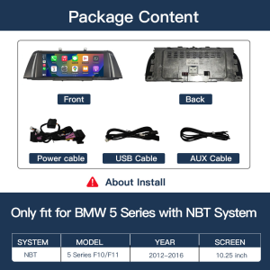CARABC 10.25 Multimedia Screen Wireless Carplay Android Auto For BMW NBT F10 F11 F20 F21 F22 F30 F31 F32 F33 F34 F36 HD Display