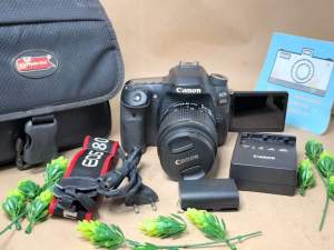 Canon 80d พร้อมเลนส์ 18-55 stm มี WiFi เมนูไทย พร้อมใช้งาน