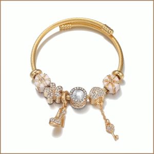 เครื่องประดับผู้หญิง สร้อยข้อมือ สง่างาม กะพริบ สร้อยข้อมือแพนด้าหรูหราบางเบา สร้อยข้อมือผู้หญิง