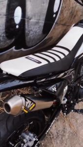 Kulit Jok Crf 150L Black White Series Arnoux Racing Untuk Sarung Bungkus Busa Jok KLX WR CRF