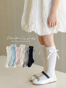 Girl Socks Spring and Autumn Pure Cotton Kids Ballet Style Tube Socks K-style Western Style Baby Girl Long Tube Calf Socks Spring