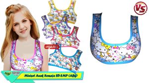 6Pcs Miniset Anak Perempuan SD-SMP Remaja ABG 6-12Tahun-Miniset Hello Kitty Tali Besar-Aurora Store