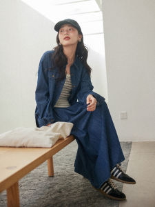 Vintage Blue Denim Two-Piece Suit