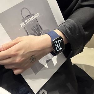 Silicone Sport Magnetic Buckle Applewatch Iwatch Band Compatible with Apple Apple Watch Band Unbranded Smartwatch Accessories