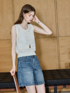 KUHNMARVIN | Áo Thun Knit Hở Lỗ Thoáng Khí Dành Cho Mùa Hè