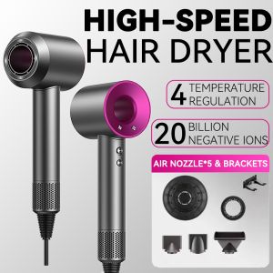 High Speed Hair Dryer with Negative Ions Noise - Reduced Design Strengthens Hair Roots HCR Structure for Even Heat Distribution