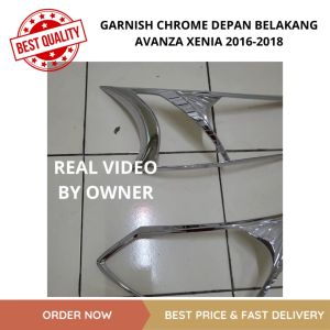 Paket Garnish Chrome Depan Belakang Mobil Grand Avanza & Xenia 2015-2018