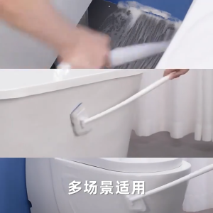 Multi-Functional Bathroom Wall Brush Long Handle Removable Household Floor Bathtub Brushes Ceramic Tile Sponge Cleaning Brush