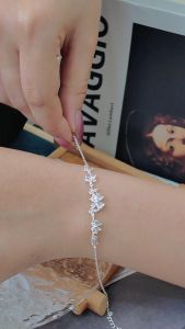 Lắc Tay Trang Sức Bạc 925 ADJ An Toàn Cao Cấp Sang Trọng Cánh Bướm Vườn Xuân SL5477AD