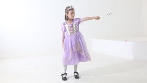 New Magic Qiyuan Long Hair Princess Dress Beautiful Lepei Princess Role Party Clothes Children Stage Costume