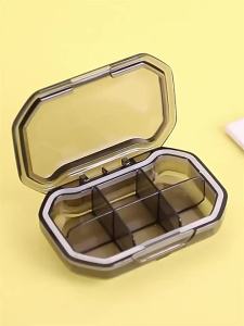 Travel Pill Organizer Moisture Waterproof Small Pill Box for Pocket Purse 6 Compartments Portable Case Medicine Vitamin Holder