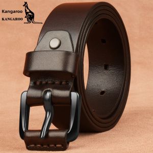 Kangaroo | Vintage Casual Full Grain Leather Mens Belt