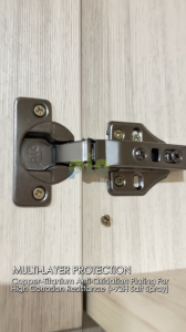 piostyle MH3068 5/8" Titanium Plating Hydraulic Soft Closing Hinge Full Overlay Cabinet Hinge