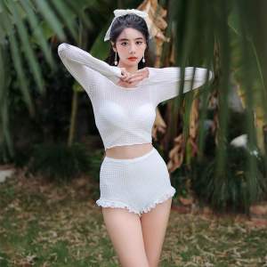 (SALE) Bikini nữ 2 mảnh tặng kèm áo choàng tay dài chống nắng kín đáo đi bơi biển sang trọng Đồ bơi Sài Gòn
