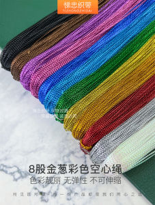 Metallic Yarn Tag Golden Rope Hollow Thread Tag Handmade Wire Lamp Card String/Lanyard Decorative Golden Wire
