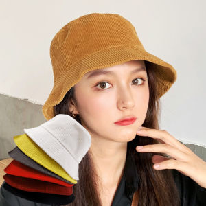 PrettySet Bucket Hat Women Men Corduroy Fisherman Hats Retro Fashion Autumn Winter Caps Flat Bottom Hip Hop Cap