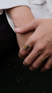 Racabel Gaze Ring - Cincin Pria Wanita Titanium Anti Karat